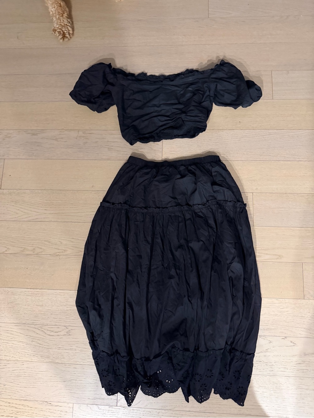Fashion Nova Black Midi Tiered Skirt